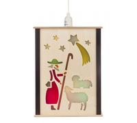 Elettrico Fensterlaterne Nascita di Cristo, Piccolo 175x230x80mm Nuovo