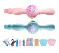 Elettrico per bolle - Soffiatore di a bolle con luce a LED, macchina divertente creativa | Giocattolo portatile per giocare in spiaggia all'aperto, feste di compleanno, eventi