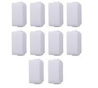 Elettrico Store Falso Polo Copritasto Compatibile con Supporto Bticino Matix, Set da 10 Pezzi, Bianco