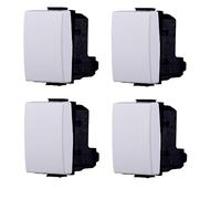 Elettrico Store Pulsante Basculante Unipolare, 10A, Compatibile con Bticino Matix, Set da 4 Pezzi, Bianco