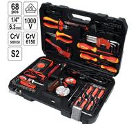 Elettrico Strumento Valigia Borsa Cacciavite Cassetta Attrezzi Set 68tlg YATO