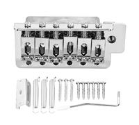 elettrico Tremolo Bridge Professional Metal Single Rocker Design per chitarre elettriche a sinistra SQ Include molle per viti a gancio di chiavi (Argento)