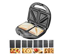 Elettrico Waffle Maker 5 In-1 Grill Sandwich Cake Elettrodomestici Da Cucina Multibaker Macchina for la Colazione Ciambelle/Sandwich/Panini Strumento fai da te