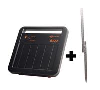 Elettrificatore ad Energia Solare S100 GALLAGHER con Batteria Inclusa e Picchett