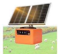 Elettrificatore solare da 48 km for recinto elettrico, potenza 0,3 J-1,5 J e tensione 6 KV-12 KV Caricabatterie efficiente regolabile for la protezione sostenibile degli animali fattoria
