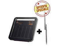 Elettrificatore solare Gallagher S100 a batteria con pannello integrato per reci