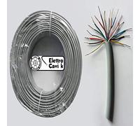 ® ELETTRO CAVI K - CAVO CITOFONICO RIGIDO 17 POLI 0,60 mm 8 COPPIE + TERRA 17x0,60 mm IN RAME PROFESSIONALE 10 MT