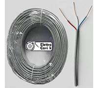 ® ELETTRO CAVI K - CAVO CITOFONICO RIGIDO 3 POLI 0,60 mm 1 COPPIA + TERRA 3x0,60 mm IN RAME PROFESSIONALE 10 MT