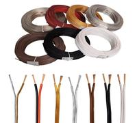 ELETTRO CAVI K - CAVO ELETTRICO PIATTINA BIPOLARE POLARIZZATA TRASPARENTE 2x1,5 mm² 2 POLI IN RAME PER IMPIANTI AUDIO CASSE STEREO AUTO PROFESSIONALE MADE IN ITALY 10 METRI