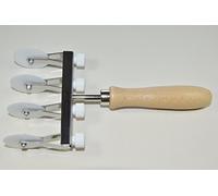 ELETTRO Center Tagliapasta Lame Dentate Regolabile, Pom, Bianco, 21x10x4 cm