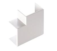 Elettrocanali canali pavimento - Angulo piatto per minicanal 25 x 17 mm bianco