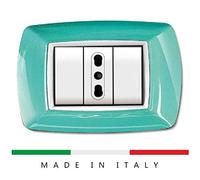 Elettrocanali - Mascherina mylife 3 moduli verde turchese