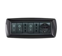 Elettrocanali - Mascherina mylife 7 Moduli Grigio Scuro