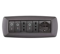 Elettrocanali - Mascherina mylife 7 Moduli Vulcanizado Grigio Chiaro
