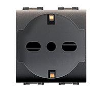 PRESA BIPASSO SHUKO NERA 10/16 SERIE LIFE ELETTROCANALI ITALIA COD. ECL4050