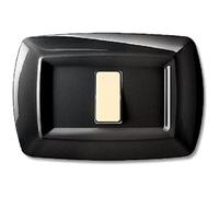 elettrocanali Placca Compatibile Bticino Magic 1 Posto Nero Tondo' Ecl2591n