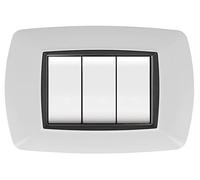 elettrocanali placca MY LIFE 3 POSTI BIANCO