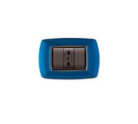 ELETTROCANALI placca MY LIFE 3 POSTI BLU