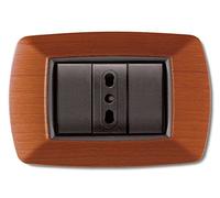 elettrocanali placca MY LIFE 3 POSTI LEGNO