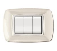 ELETTROCANALI Placca Placchetta Elettrica Copri Interruttore 4P Bianco ECL2984WH