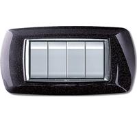 Placca Placchetta Elettrica Copri Interruttore 4P Nero ECL2984NG ELETTROCANALI
