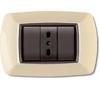 Placca Life Mod. Living Plast. Avorio 7P