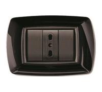 Placca Placchetta Elettrica Copri Interruttore 7P Nero ECL2987 N ELETTROCANALI
