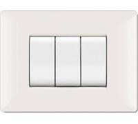 ELETTROCANALI Placca Placchetta Elettrica Copri Interruttori 4P Bianco ECL2884WH