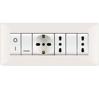 ELETTROCANALI Placca Placchetta Elettrica Copri Interruttori 7P Bianco ECL2887WH