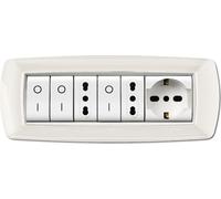ELETTROCANALI Placca Placchetta Elettrica Copri Interruttori 7P Bianco ECL2987TW