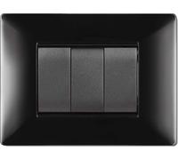 Placca Life Q Living Plast Nero 7P