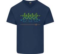 Elettrocardiografia Musica Abbey Road Maglietta Uomo A V In Cotone
