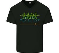 Elettrocardiografia Musica Abbey Road Maglietta Uomo A V In Cotone