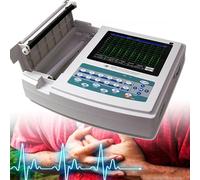 Elettrocardiografo per monitoraggio cardiaco, monitor ECG portatile a 12 derivazioni, registrazione manuale o automatica delle forme d'onda, per la valutazione dei segni vitali, con modalità di dimo