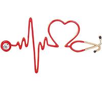 Elettrocardiogramma Stetoscopio Spilla di personalità Pin Gioielli in Lega Infermiera Dottore Studente Cappello Spille da Bavero Practical Treatment