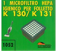 ELETTROCASA N°1 MICROFILTRO HEPA IGIENICO per VORWERK Folletto Kobold K130 K 131
