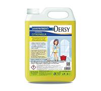 ELETTROCHIMICA DEL SELE Dersy Lavapavimenti Detergente Super Profumato alla Citronella lt 5 Professionale Repellente, allontana Mosche e zanzare