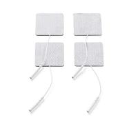 Elettrodi in Tessuto Promed 45x45 mm, 4 Pezzi, Elettrodi Tens Autoadesivi con Spina da 2 mm per Dispositivi Tens/Ems, Riutilizzabili