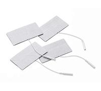 Elettrodi in Tessuto Promed 45x80 mm, 4 Pezzi, Elettrodi Tens Autoadesivi con Spina da 2 mm per Dispositivi Tens/Ems, Riutilizzabili