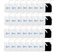 Elettrodi per Elettrostimolatore 50x50 mm 36 Pezzi, pad di ricambio autoadesivi e riutilizzabili, compatibili con dispositivi TENS/EMS, con connettore pin da 2 mm