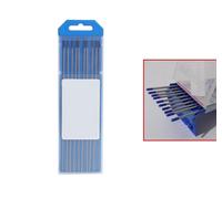 Elettrodi tungsteno lantanio 2% TIG colore BLU azzurro vari Ø 10 pz. per INOX,