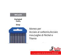 Elettrodi tungsteno TIG Puro Cerio Torio Lantanio vari diametri e confezioni