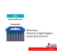 Elettrodi tungsteno TIG Puro Cerio Torio Lantanio vari diametri e confezioni