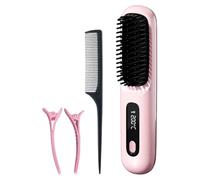 Elettrodomestici per lo styling dei capelli, spazzola lisciante per capelli, anti-scottatura, senza fili, portatile, 3 impostazioni di temperatura, pettine per tutti i tipi di capelli