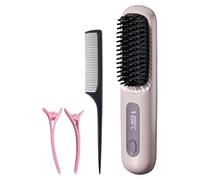 Elettrodomestici per lo styling dei capelli, spazzola lisciante per capelli, anti-scottatura, senza fili, portatile, 3 impostazioni di temperatura, pettine per tutti i tipi di capelli