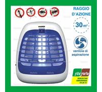 ELETTROINSETTICIDA CON VENTOLA LAMPADA LUCE BLU ZANZARE INSETTI 30MQ DA INTERNI