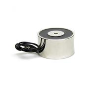 Elettromagnet Con Foro Di Montaggio M5 Per Meccanismi Di Porta E Portello - 50mm Dia x 27mm Di Spessore - 50kg Di Tiro - 10W/0.45A - Pacco Di 2