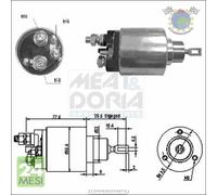 Elettromagnete Motore d'avviamento Meat per IVECO DAILY III IV MASSIF RENAULT T