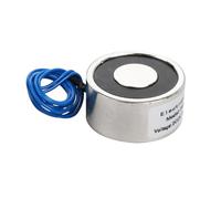 Elettromagnete, tensione di lavoro 12±2V, valore massimo di aspirazione 30kg/294N, 40x20mm. L'elettromagnete a ventosa rotonda