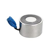 Elettromagnete, tensione di lavoro 12±2V, valore massimo di aspirazione 60kg/589N, 50x30mm. L'elettromagnete a ventosa rotonda